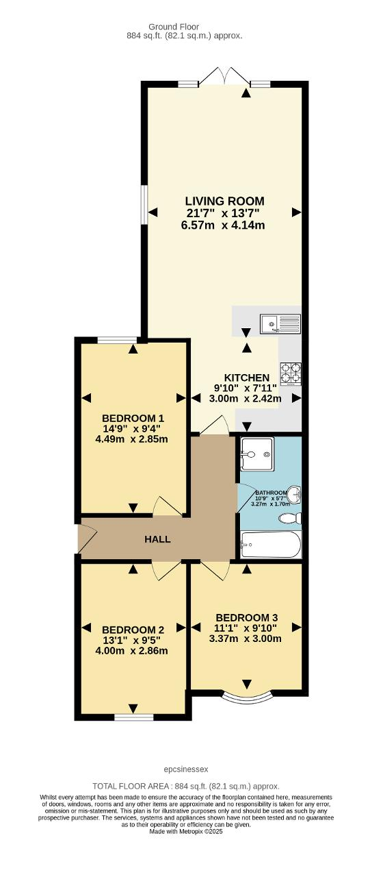 Floorplan of Stanley Road North, Rainham, Essex, RM13 8AX