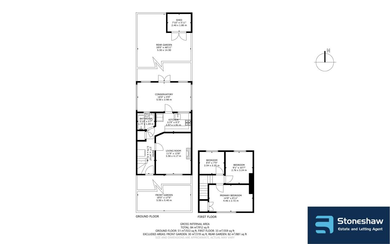 Floorplan of Heathway, Dagenham, Essex, RM9 5UX