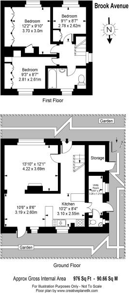 Floorplan of Brook Avenue, Dagenham, Essex, RM10 9TJ